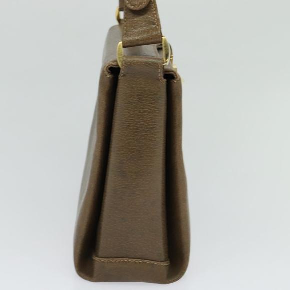 GUCCI Shoulder Bag Leather Brown Gold Auth 126290 - Picture 3 of 16